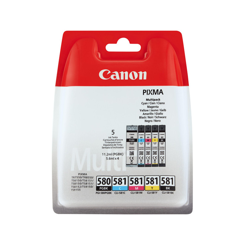 CANON INK PGI-580/CLI-581 MULTIPACK BK/CMYK