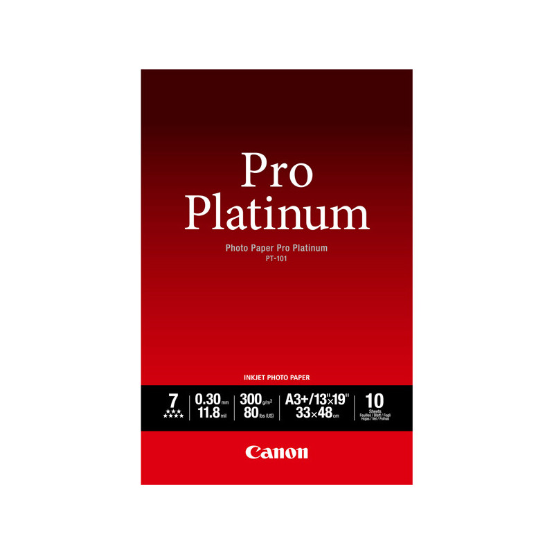 CANON CARTA FOTOGRAFICA PRO PLATINUM PT-101 300g/m2 A3+ 10FOGLI