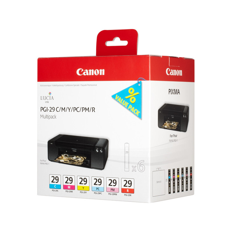 CANON INK PGI-29 MULTIPACK C/M/Y e CIANO/MAGENTA PHOTO, ROSSO