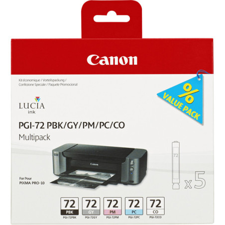 CANON PGI-72 MULTIPACL NERO PHOTO,GRIGIO,MAGENTA E CIANO PHOTO, CHROMA OPTIMIZER