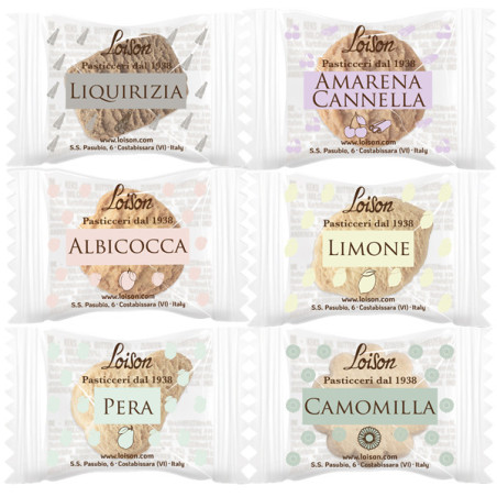 Scatola 200 biscotti al burro frutta e meditazione assortiti Loison