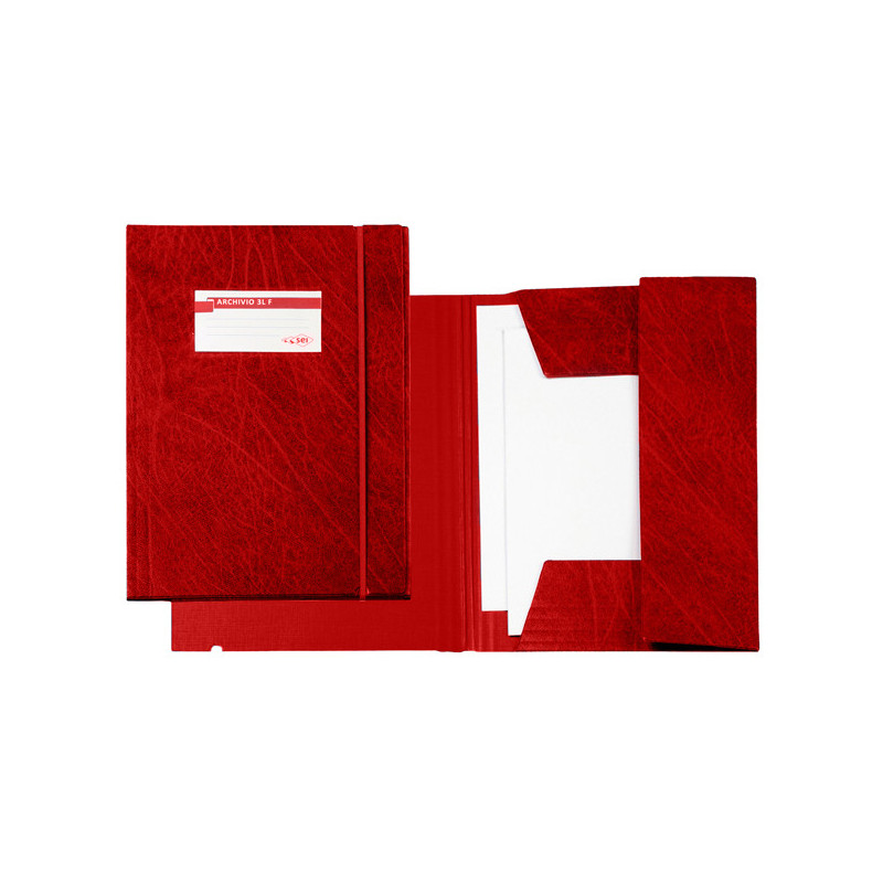 CARTELLINA ARCHIVIO 3L F ROSSO 25X35CM