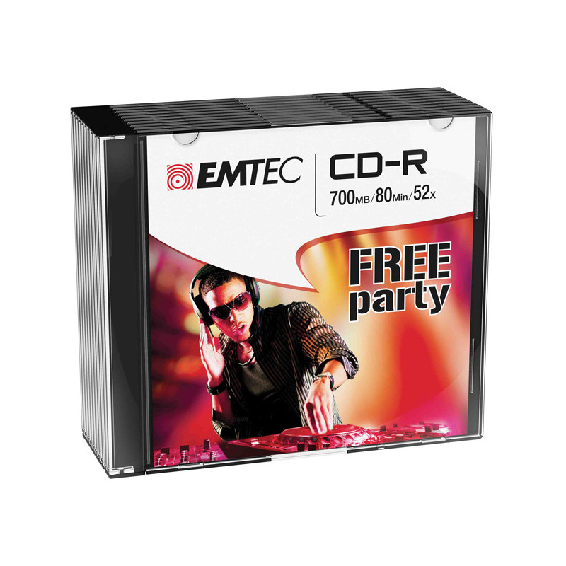 CD-R EMTEC 80MIN/700MB 52X SLIM CASE (kit 10pz)