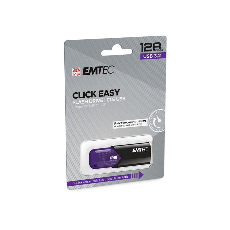 Emtec Memoria USB B110 USB3.2 Clickeasy 128GB viola