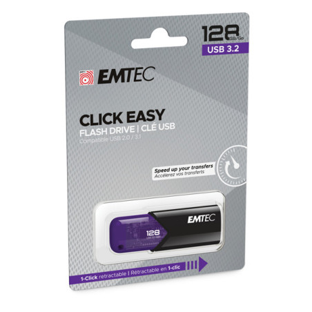 Emtec Memoria USB B110 USB3.2 Clickeasy 128GB viola