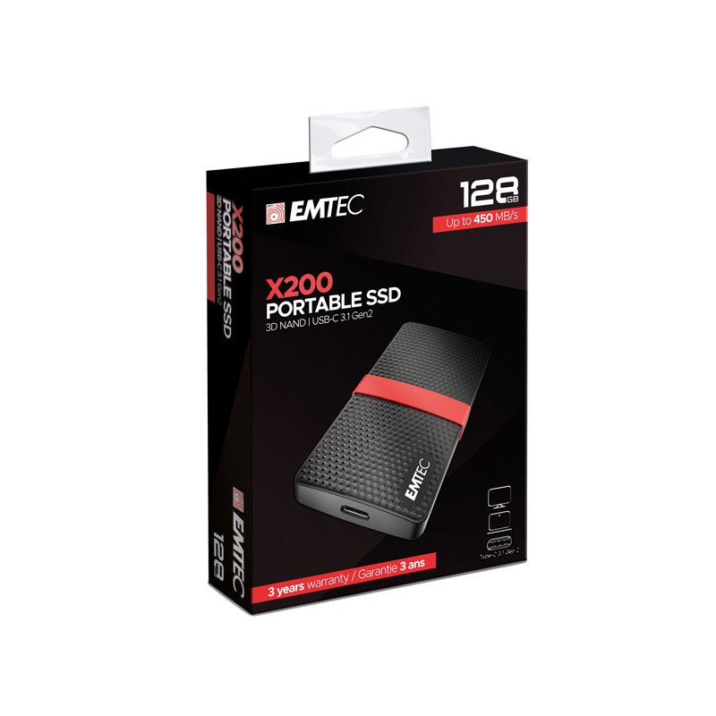 Emtec SSD 3.1 Gen2 X200 128 GB Portable