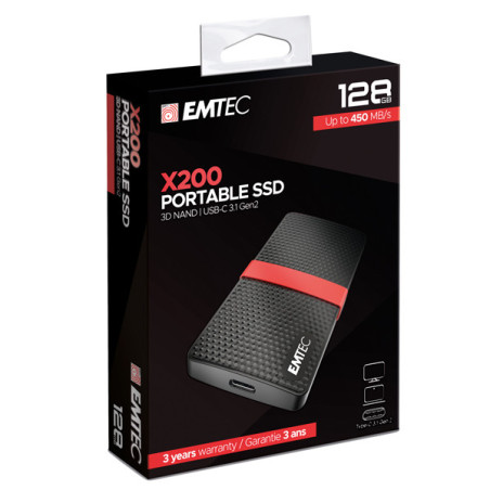 Emtec SSD 3.1 Gen2 X200 128 GB Portable