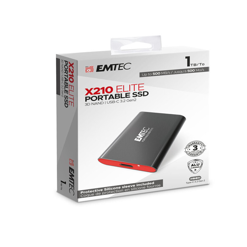 Emtec X210 External 1024G con Cover protettiva in silicone