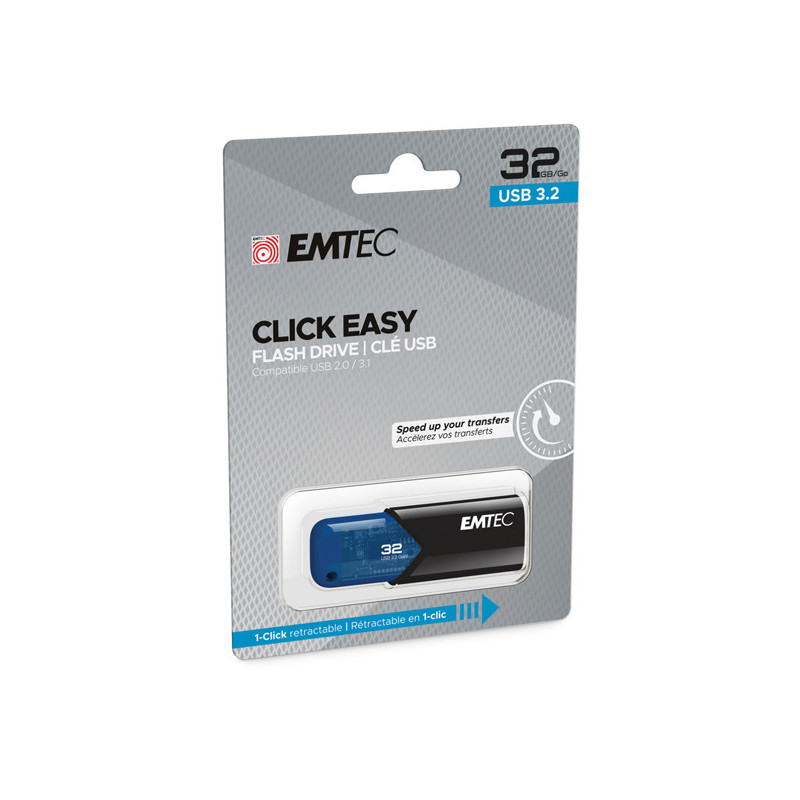 Emtec Memoria USB B110 USB3.2 Clickeasy 32GB blu