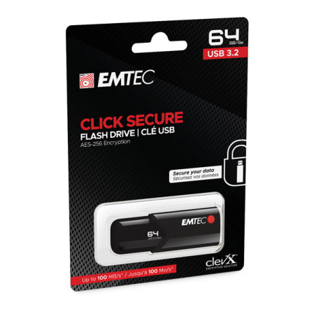 Emtec Memoria B120 Clicksecure 64GB