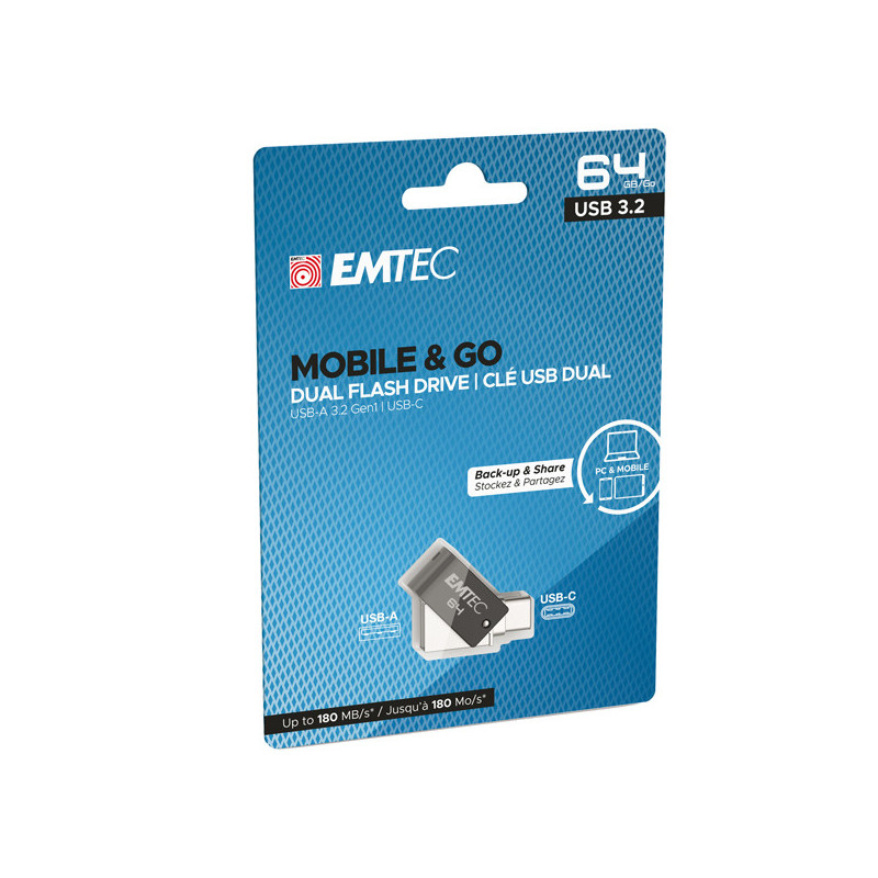 Emtec Dual USB3.2 to Type-C T260 64GB