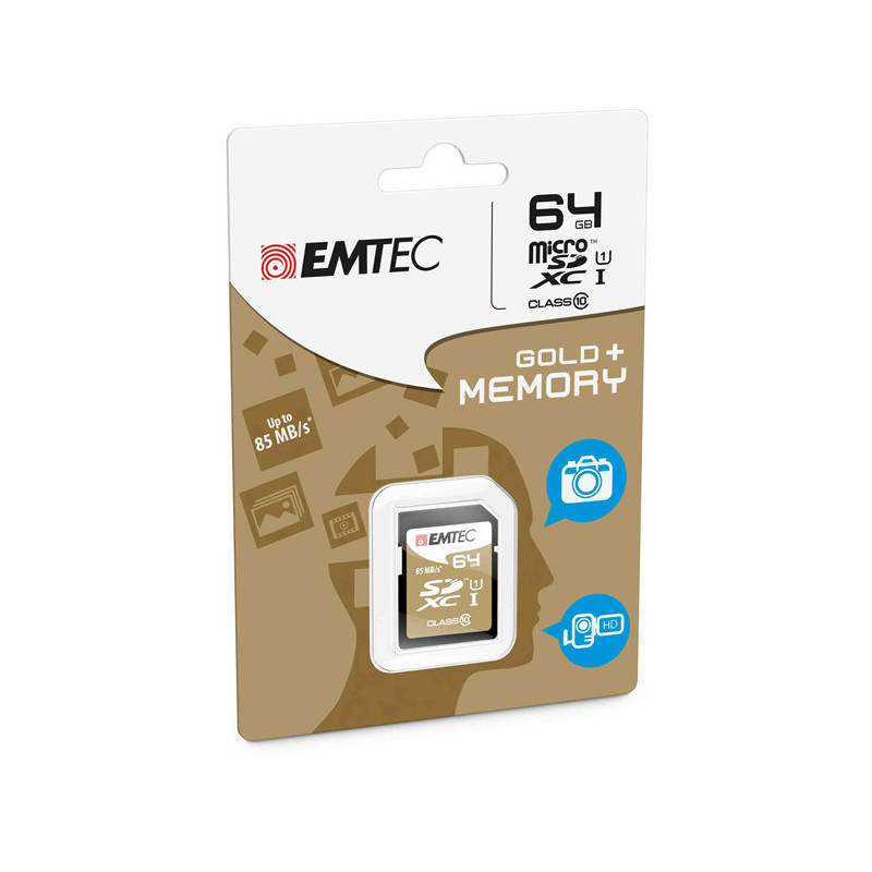 SDXC EMTEC 64GB CLASS 10 GOLD +