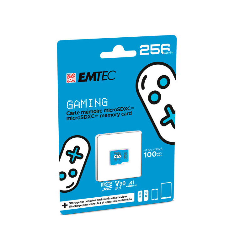 Emtec mSD 256GB UHS-I U3 V30 A1 Gaming Blu