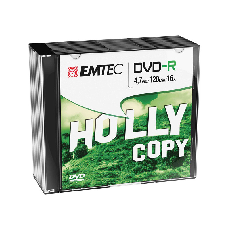 DVD-R EMTEC 4,7GB 16X SLIM CASE (kit 10pz)