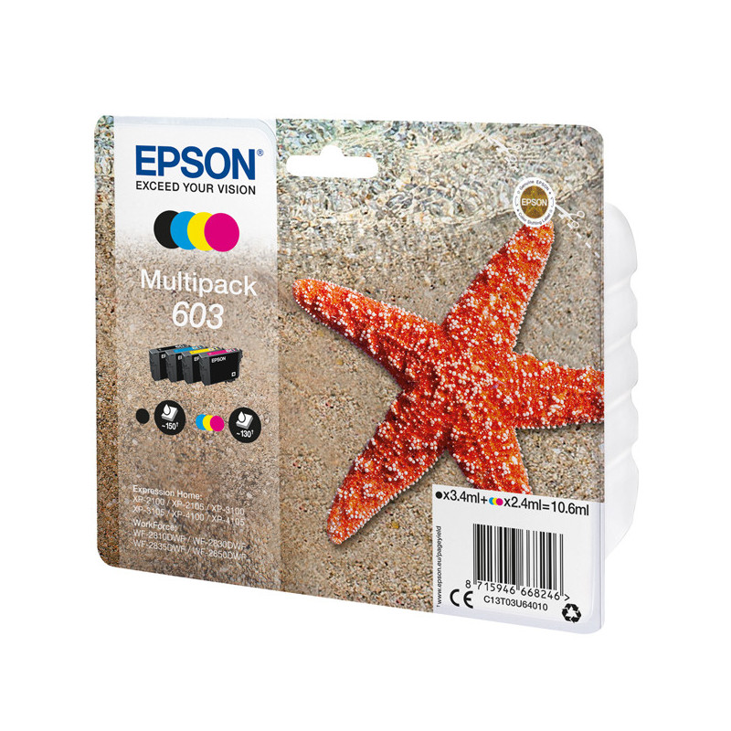 Cartucce di inchiostro Epson Multipack BK/C/M/Y serie 603 Stella Marina
