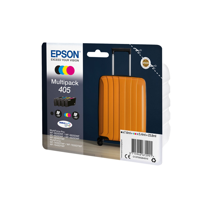 Epson Cartuccia Multipack DURABriteUltra, 405 BK/C/M/Y