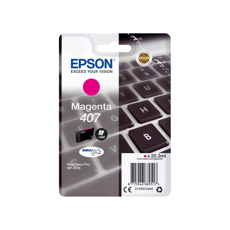 Cartuccia Epson Magenta 407L 38,1 ML