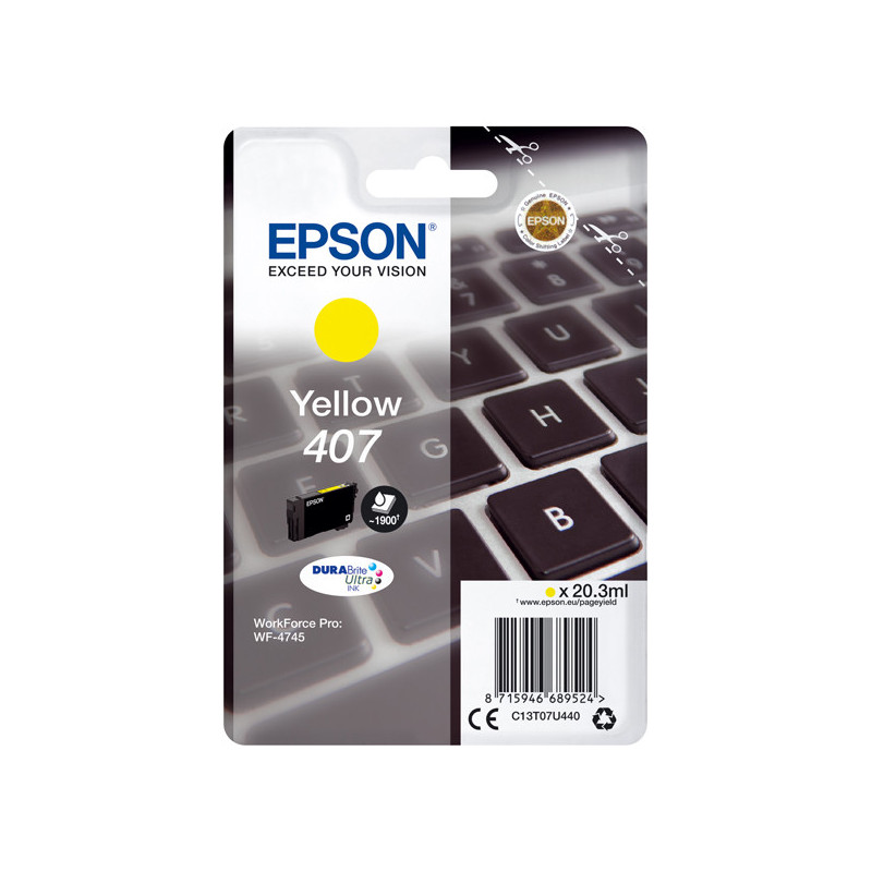 Cartuccia Epson Giallo 407L 38,1 ML