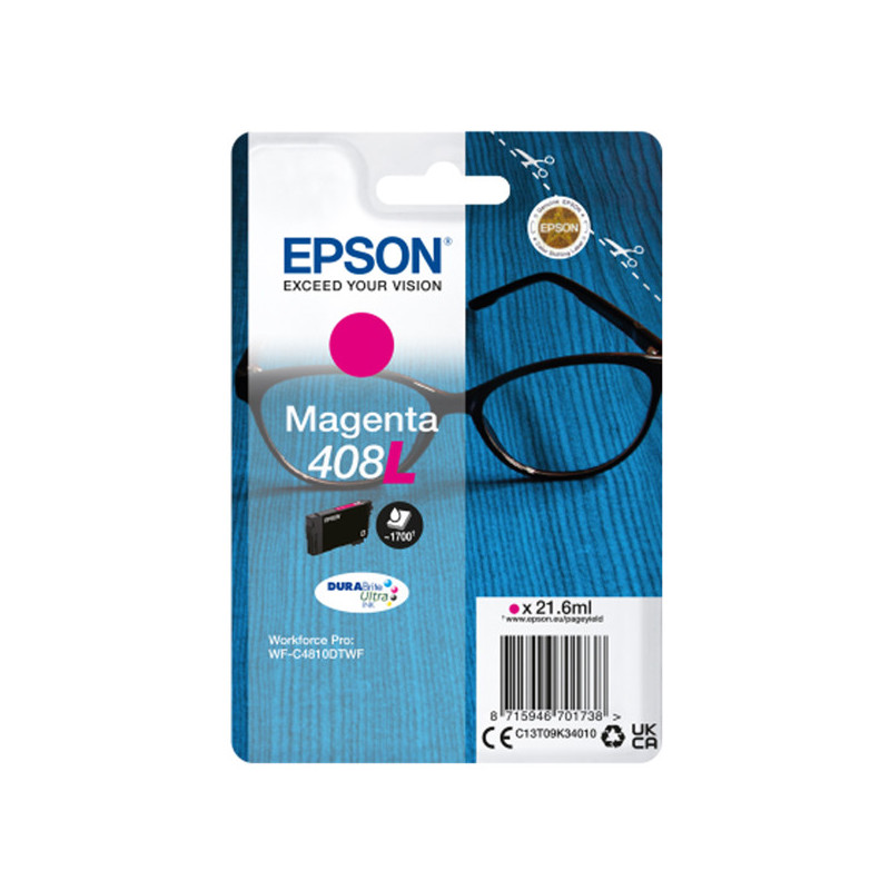 Epson Cartuccia DURABrite Ultra, 408L Magenta