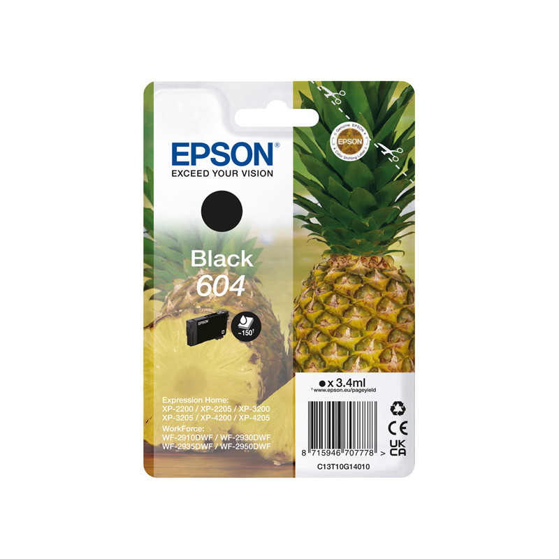 Epson Cartuccia 604 Ananas Nero 3,4 ml