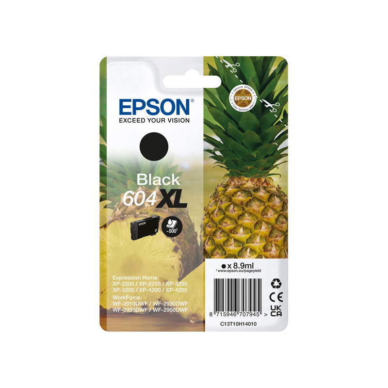 Epson Cartuccia 604XL Ananas Nero 8,9 ml