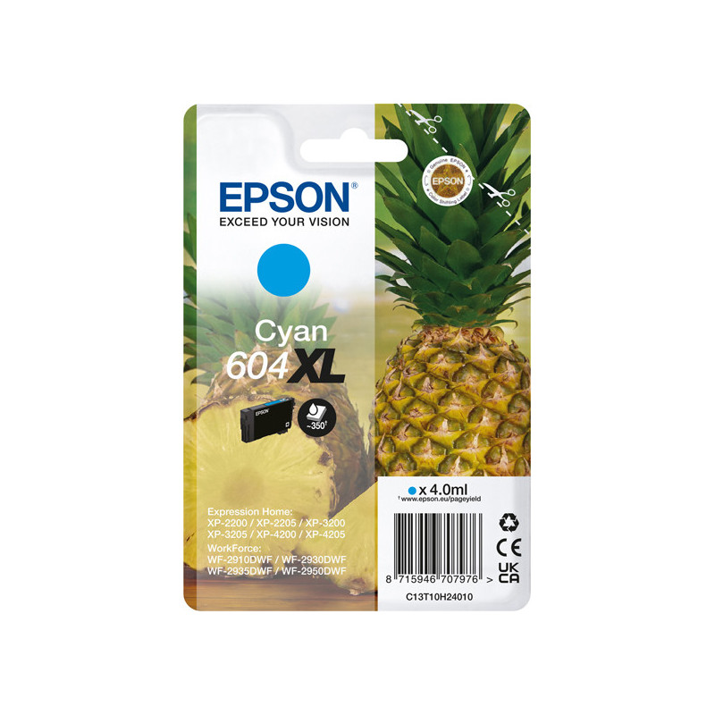 Epson Cartuccia 604XL Ananas Ciano 4 ml