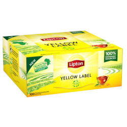 Confezione 100 filtri Te' nero Yellow Label Lipton