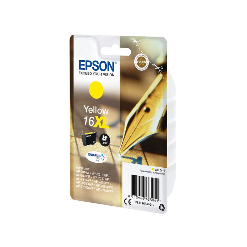 CARTUCCIA A PIGMENTI GIALLO EPSON DURABRITE ULTRA SERIE 16XL/PENNA E CRUCIVERBA