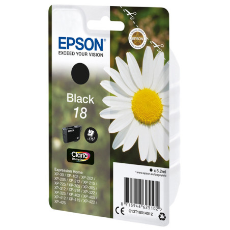 CARTUCCIA NERO (A PIGMENTI)EPSON CLARIA HOME SERIE 18/MARGHERITA IN CONF. BLIST