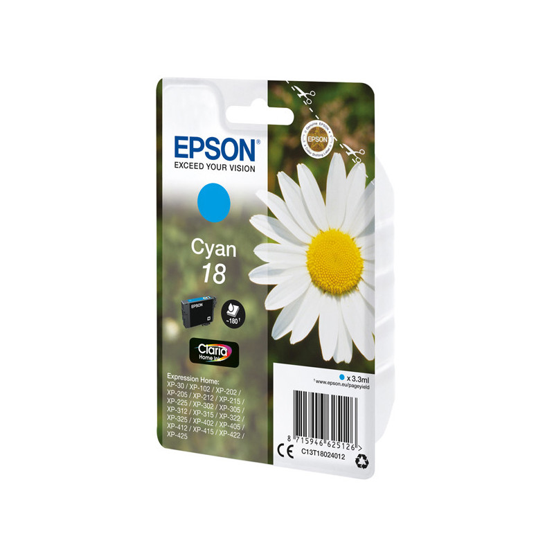 CARTUCCIA CIANO EPSON CLARIA HOMESERIE 18/MARGHERITA IN CONF. BLISTER RS