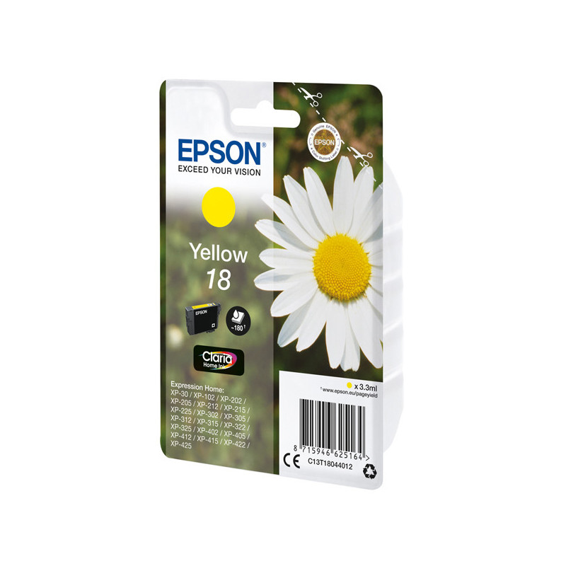 CARTUCCIA GIALLO EPSON CLARIA HOME SERIE 18/MARGHERITA IN CONF. BLISTER RS