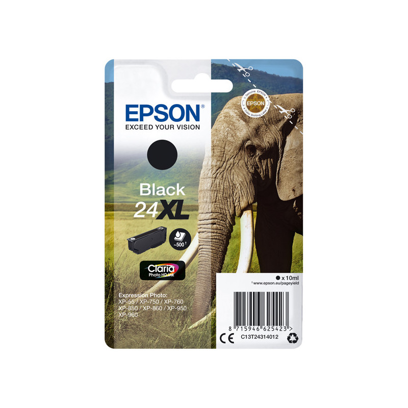 CARTUCCIA NERA CLARIA PHOTO HD SERIE 24XL ELEFANTE BLISTER