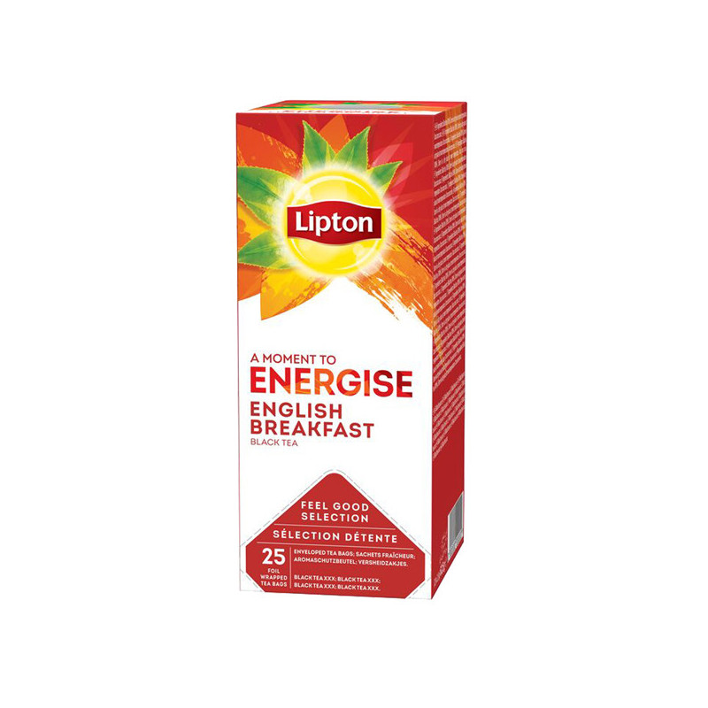 Confezione 25 filtri Te' English Breakfast Feel Good Selection Lipton