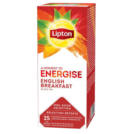 Confezione 25 filtri Te' English Breakfast Feel Good Selection Lipton