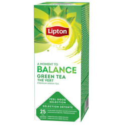 Confezione 25 filtri Te' verde puro Feel Good Selection Lipton