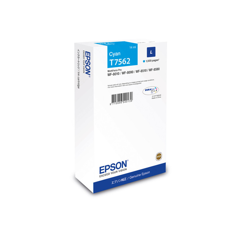 TANICA INCHIOSTRO A PIGMENTI CIANO EPSON DURABRITE ULTRA, L WF-8xxx Series