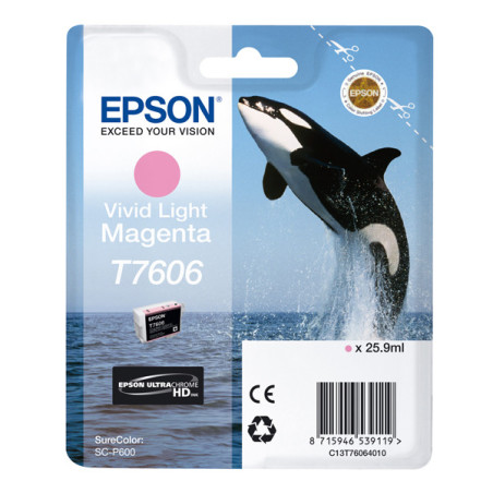 'CARTUCCIA INCHIOSTRO A PIGM.MAGENTA CHIARO T7606