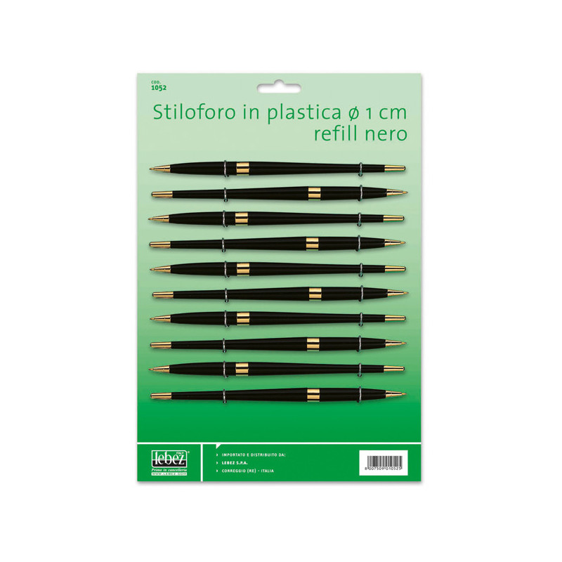 Cartella 10 stilofori art.1052 in plastica Lebez