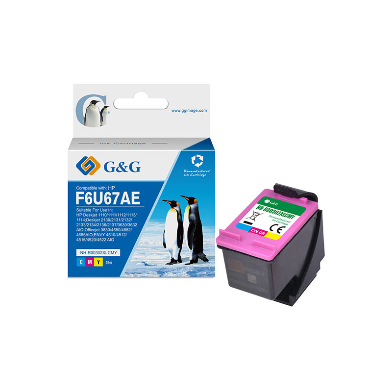 Cartuccia ink rigenerata Colore GG per HP Deskjet 1110/1111/1112/1113/1114