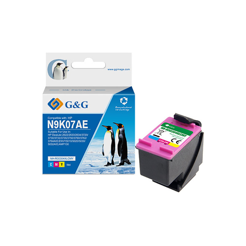 Cartuccia ink rigenerata Colore GG per HP DeskJet 2622/2633/2634/3720/3730/3733