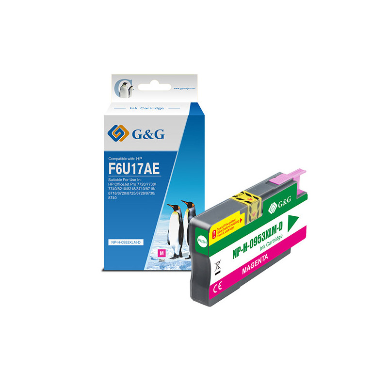 Cartuccia ink compatibile GG Magenta per HP Officejet 8702 AIOPro 8210/8211/82