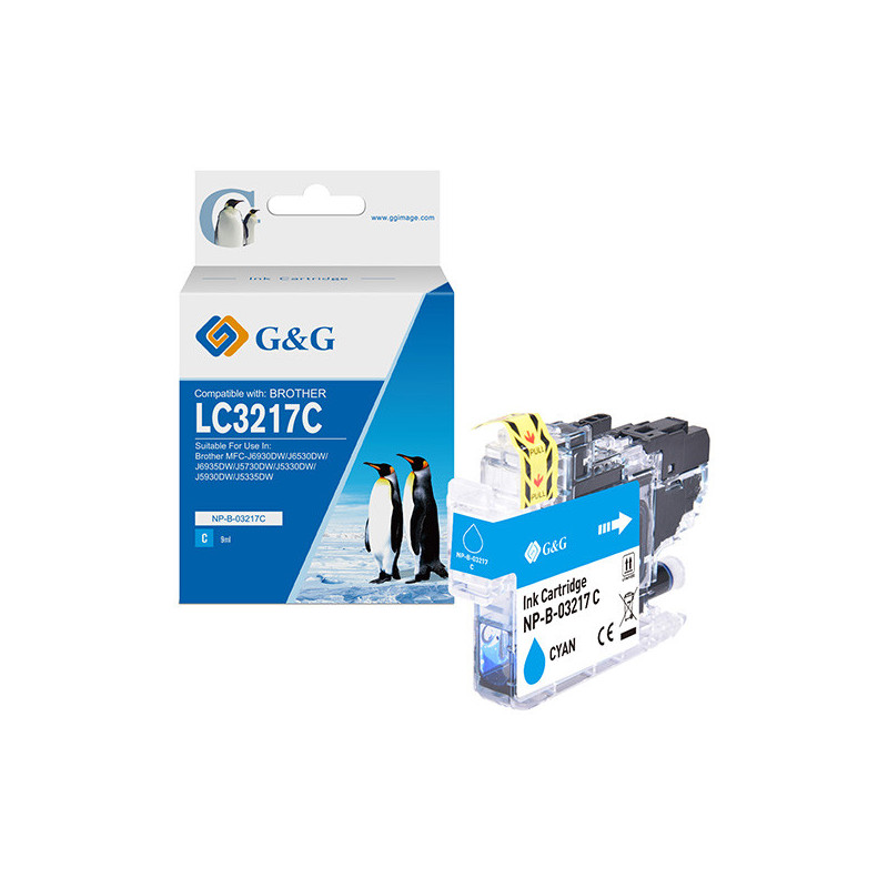 Cartuccia ink compatibile GG Ciano per Brother MFC-J6930DW/J6530DW/J6935DW/J573