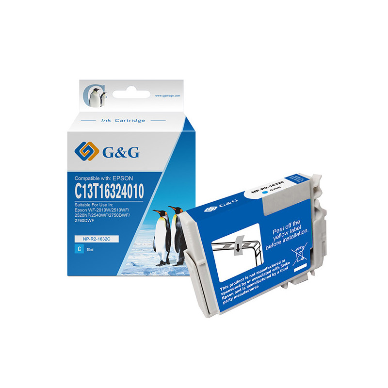 Cartuccia ink compatibile GG Ciano per Epson WF-2010W/2510WF/2520NF/2540WF