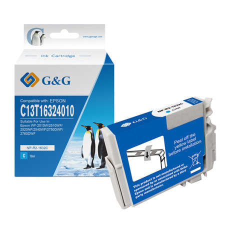 Cartuccia ink compatibile GG Ciano per Epson WF-2010W/2510WF/2520NF/2540WF