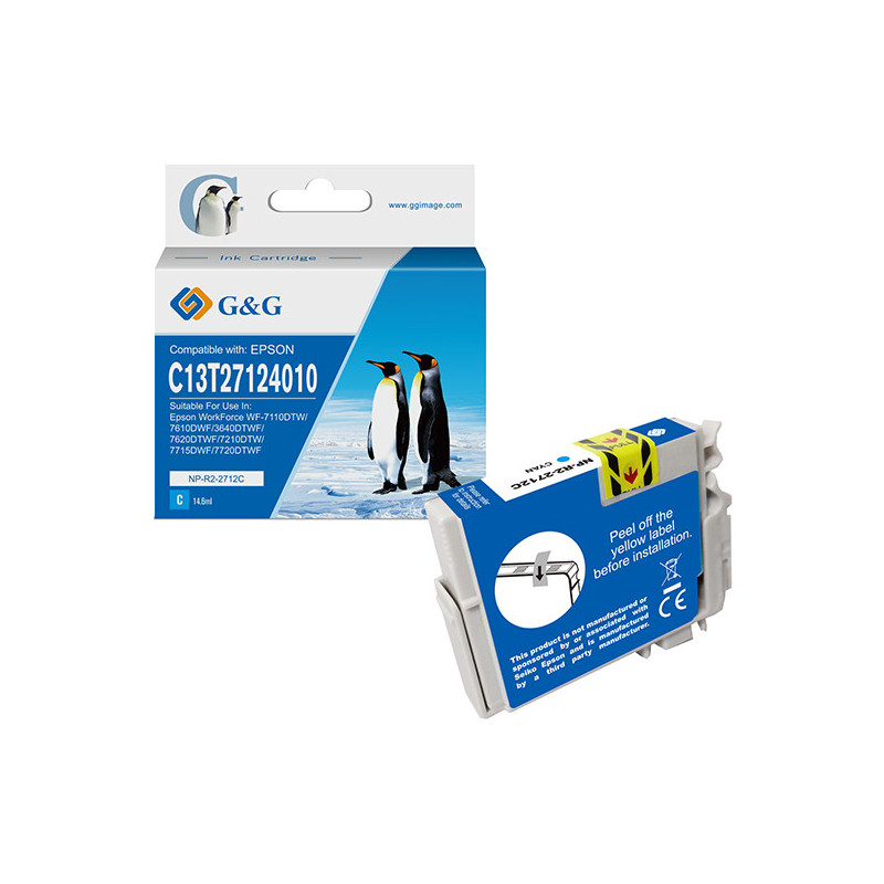 Cartuccia ink compatibile GG Ciano per Epson WorkForce WF-3620DWF/WF-7110DTW/