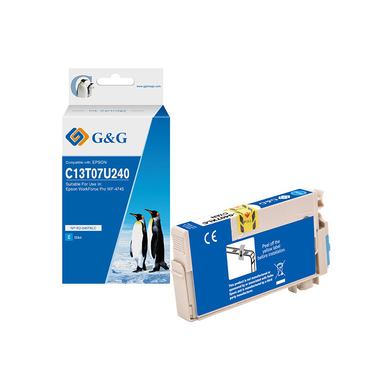 Cartuccia ink compatibile GG Ciano per Epson WorkForce Pro WF-4745