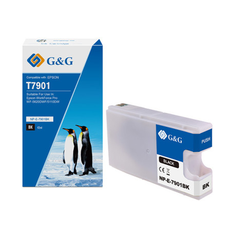 Cartuccia ink compatibile GG Nero per Epson WorkForce Pro WF-5620DWF/WF-5110DW