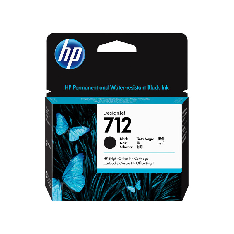 Cartuccia di inchiostro nero HP DesignJet HP 712 da 80 ml