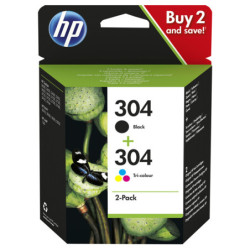 CONFEZIONE HP 304 CARTUCCIA COMBO 2-PACK NERO E COLORE