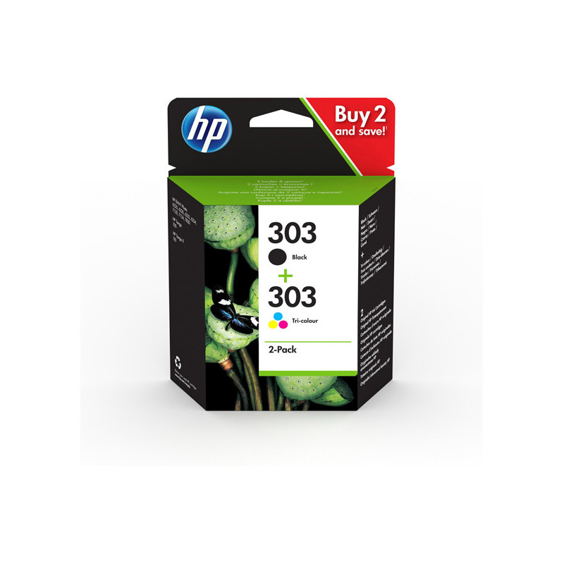 CONFEZIONE HP 303 CARTUCCIA COMBO 2-PACK NERO E COLORE